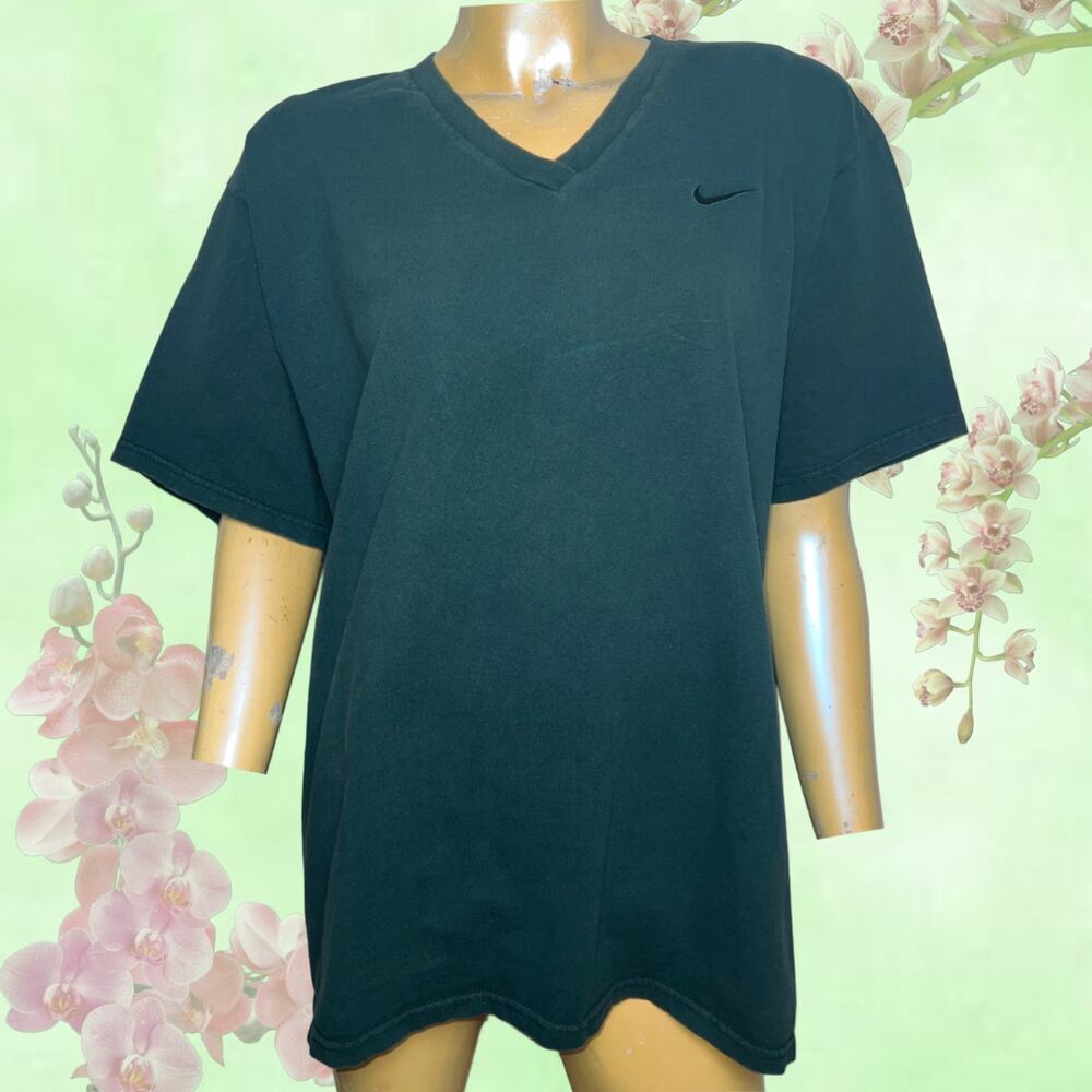 Emerald Green Y2K Nike V Neck